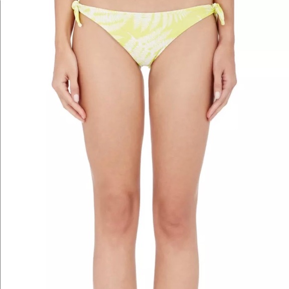 Free People Mikoh Yellow White Fern Lilikoi Bikini Whole Set Matching Top Bottom - Picture 6 of 8